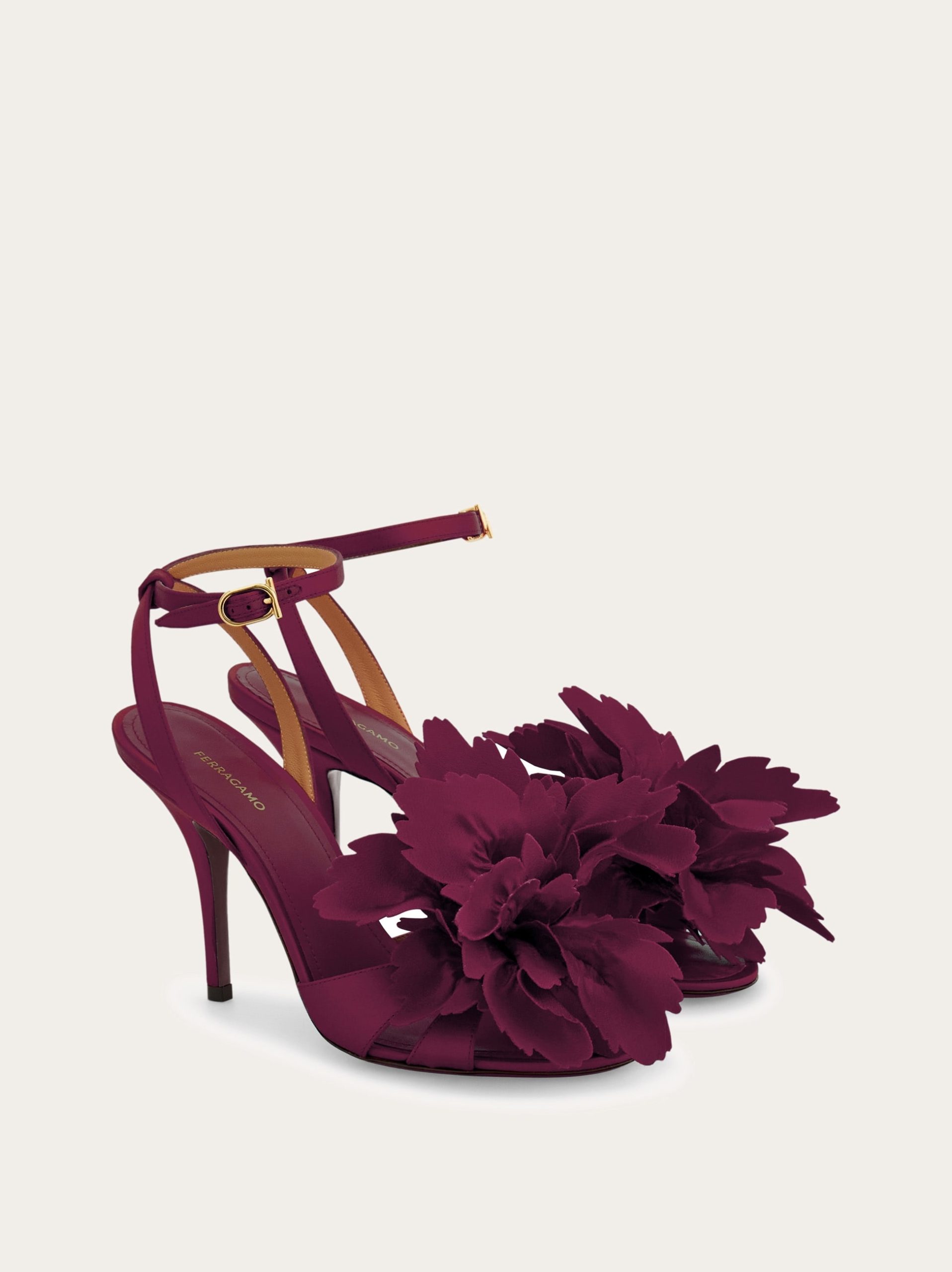 Ferragamo Flower embellished high heel sandal - Image 2